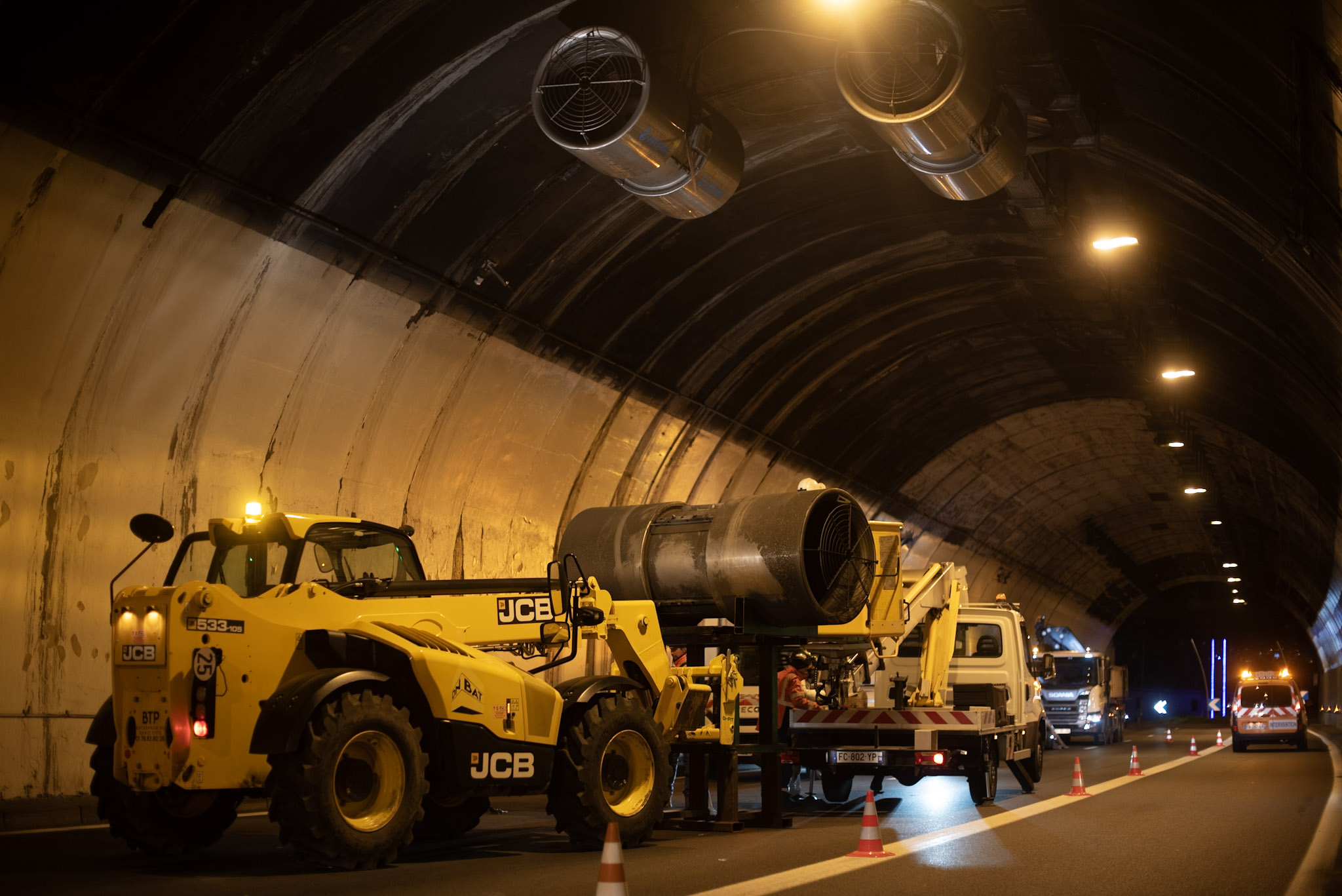 Changement des ventilateurs dans le tunnel de Saint-Cloud