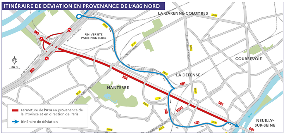 En provenance de l'A86 Nord