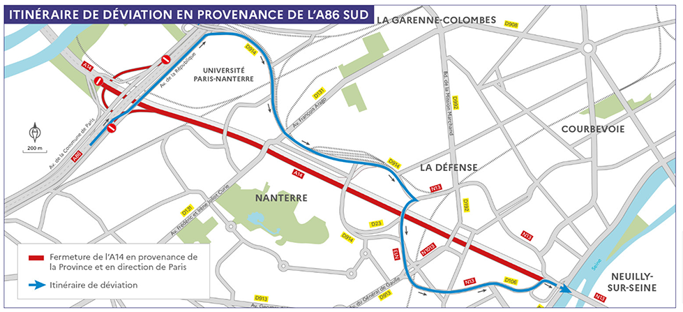 En provenance de l'A86 Sud