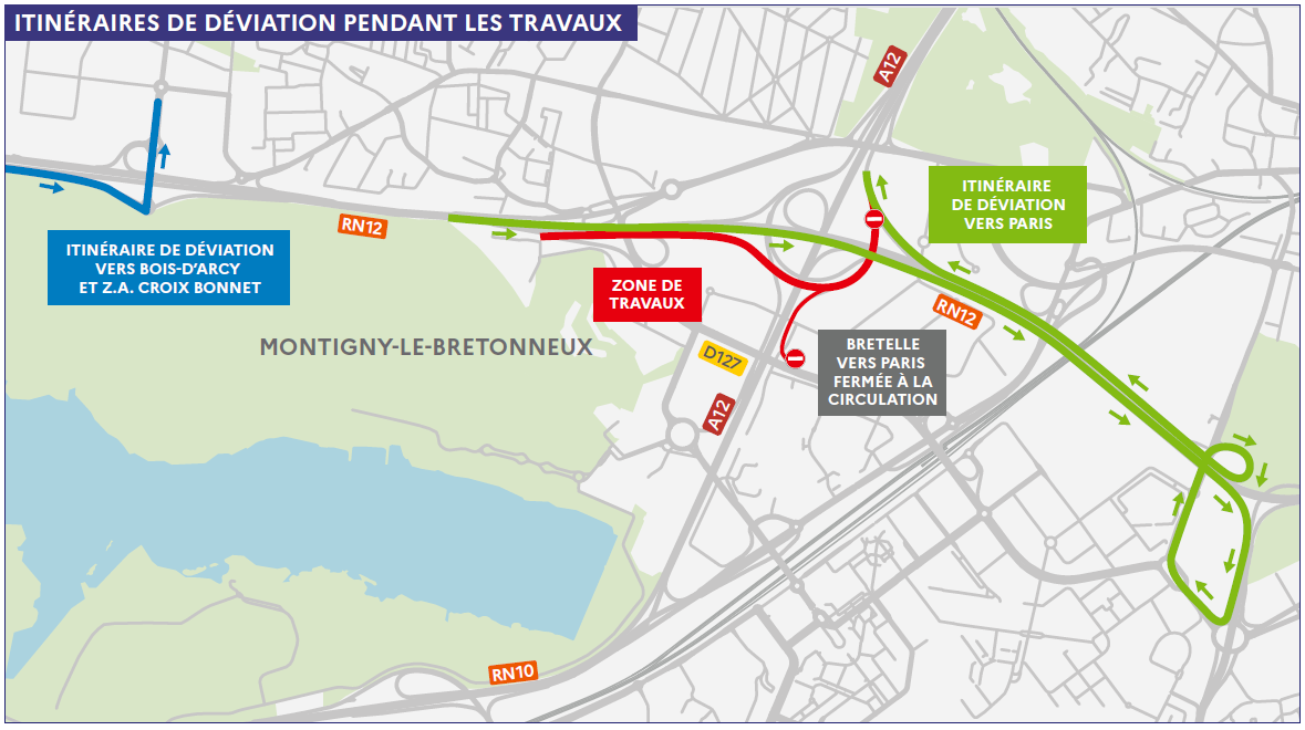 Itinéraires de déviations durant les travaux