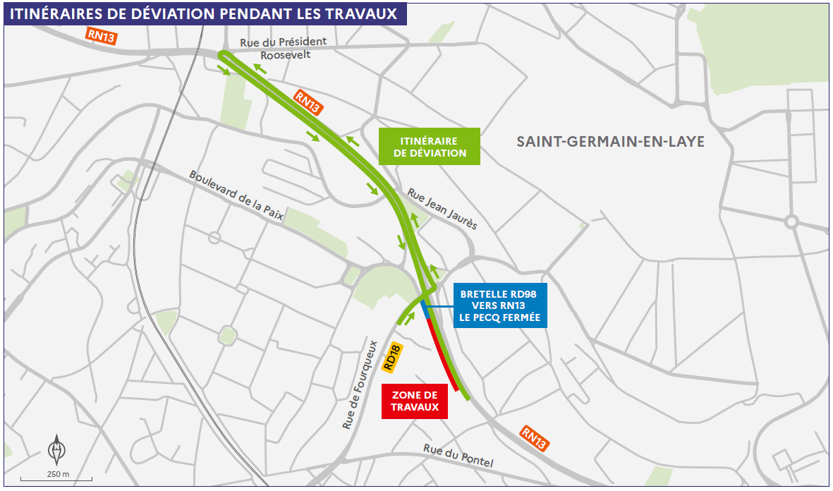 Itinéraires de déviations durant les travaux
